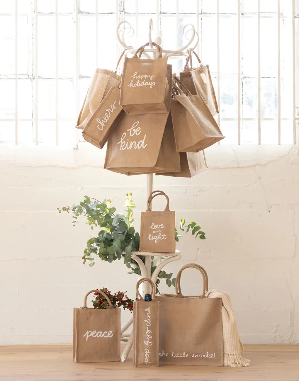 Reusable Gift Tote - Happy Holidays: Medium